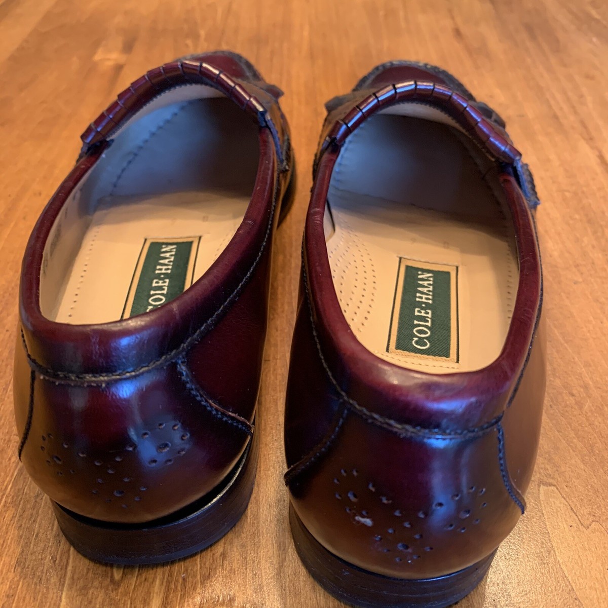 Cole Haan Burgundy Kiltie Loafer Mens Sz 9 D Comfort Slip On  display picture 1