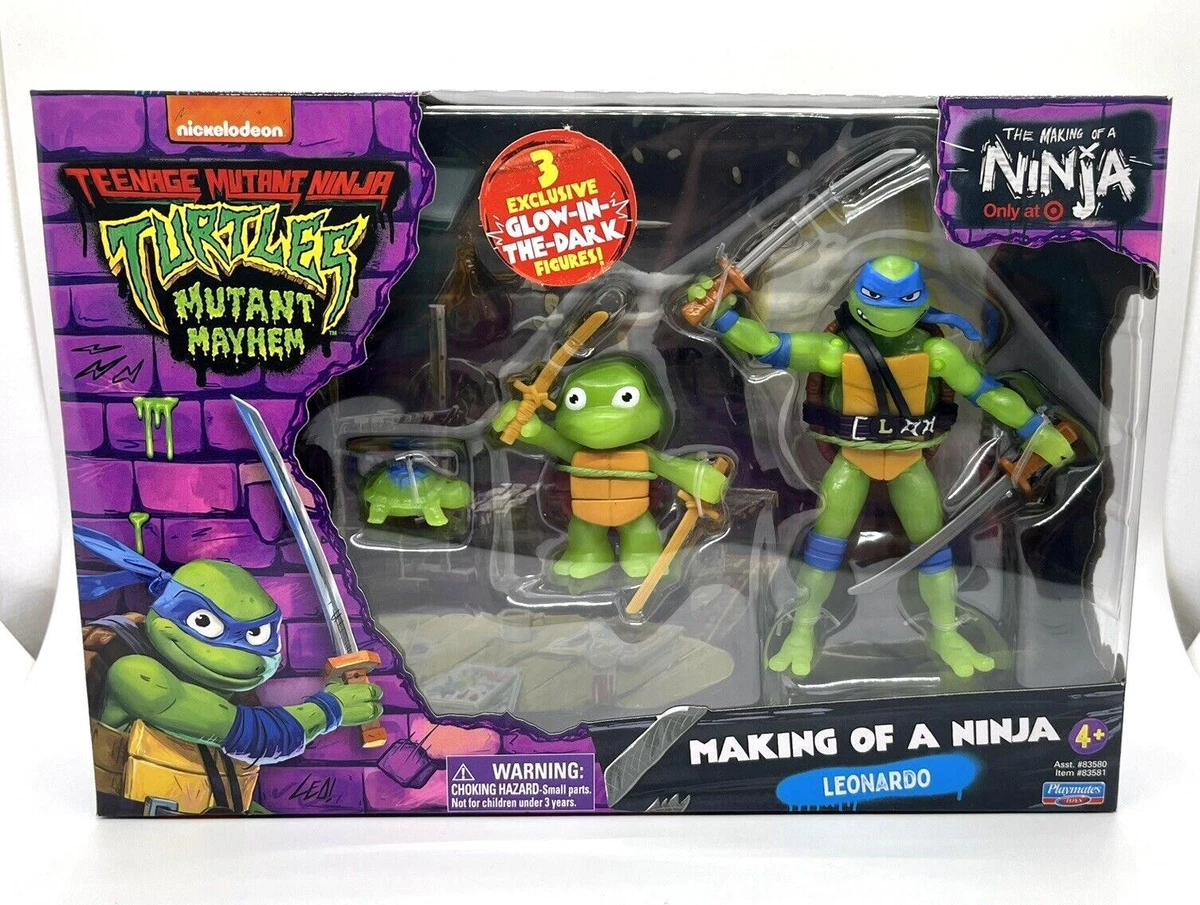 Teenage Mutant Ninja Turtles: Mutant Mayhem Making of a Ninja Leondardo  Action Figure Set - 3pk