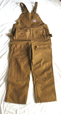 BEN DAVIS WORK BIB OVERALLS, NOT WORN, SZ 40, XTRA POCKETS, HEAVY DUTY CONSTRUC