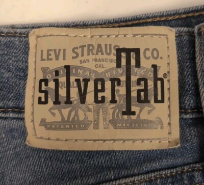 Levis SilverTab Womens Mom Jeans Tapered Distressed High Waisted