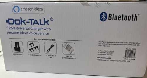 Dok-Talk Five Port Universal Charger W/Amazon Alexa Voice Service Stereo Speaker - Picture 3 of 5