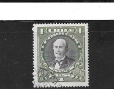 CHILE SC# 138 1915 JODE DE BAIMACEDA 1 PESO DEFINITIVO USADO ANTIGUO SELLO EN MUY BUEN ESTADO