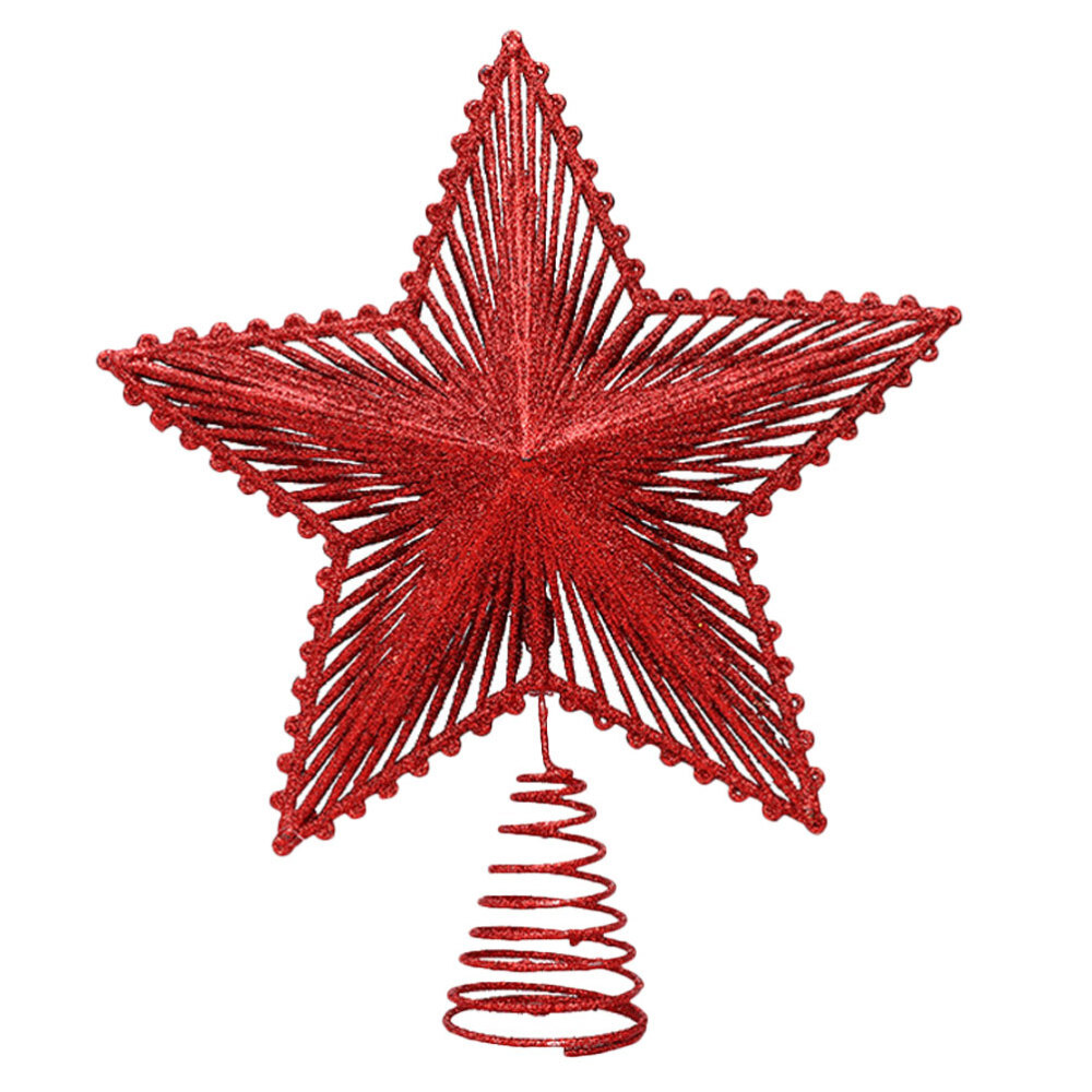 Christmas Tree Top Star Iron 3d Topper Stars Holiday Party Decorations