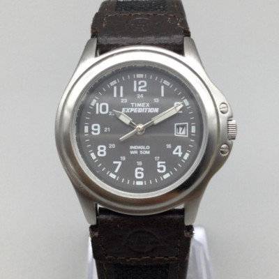 Timex Expedition Watch Women Indiglo 32mm Silver Tone Date