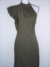 Hot gal olive green sleeveless mock neck solid casual Dress plus Size 2x