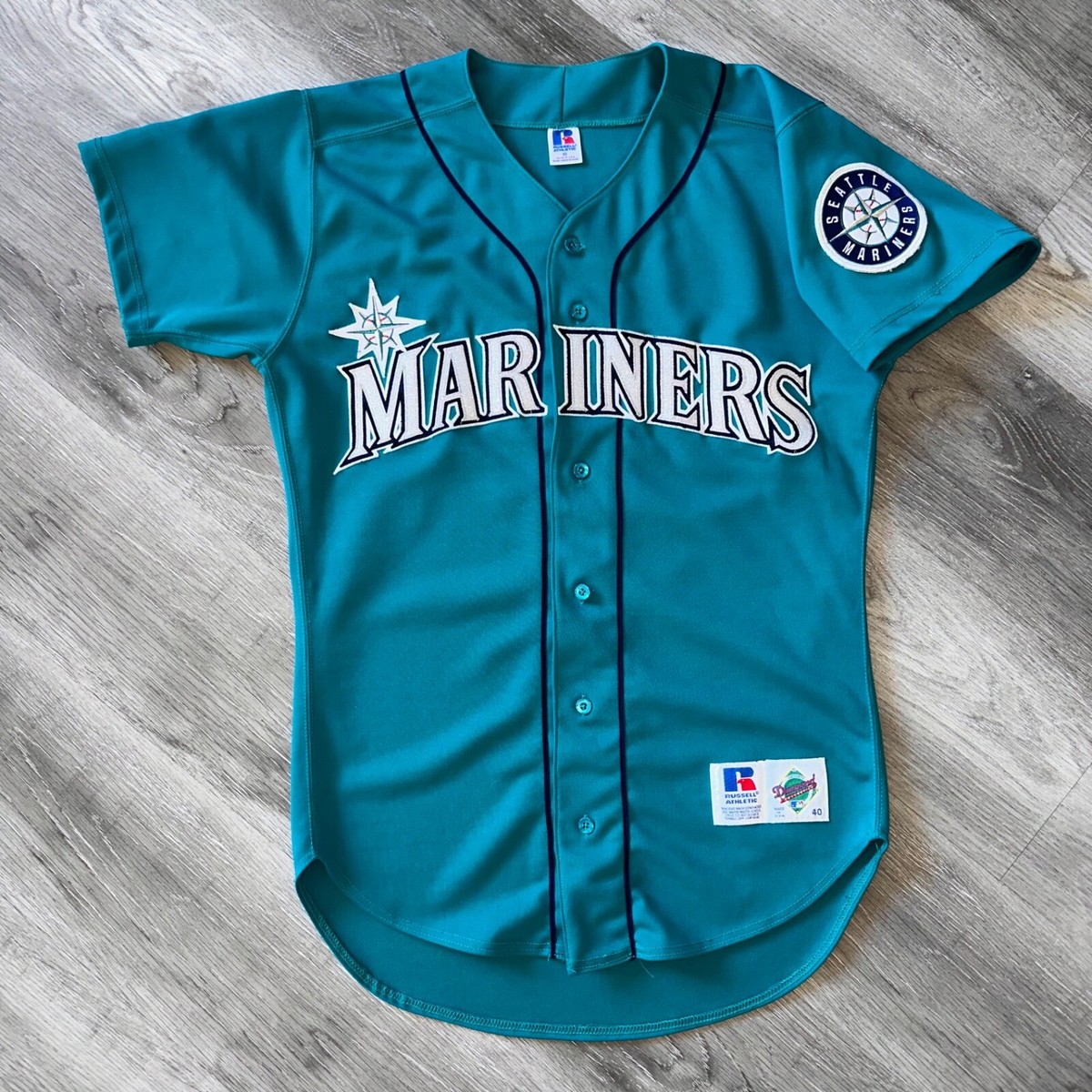 Authentic 1994 Seattle Mariners Jersey 40 Medium Teal