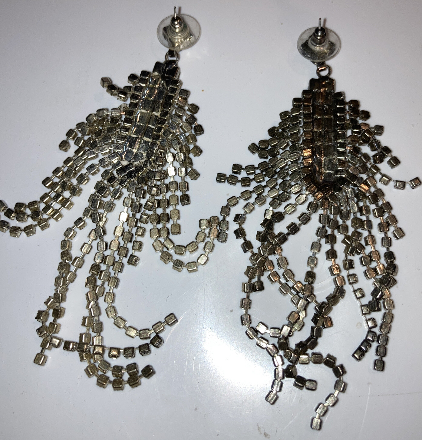 Rhinestone Waterfall Earrings - image 5