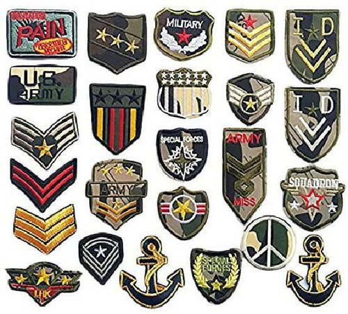 Juego de 8 parches bordados de rango militar del ejército para ropa,  apliques para planchar, coser, Parche de motorista, zapatos, mochilas,  insignias adhesivas|patches for clothing iron|patches for clothingbackpack  stickers - AliExpress