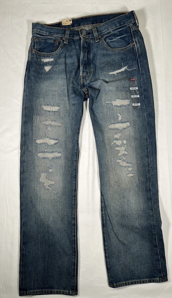 LEVI'S 501 Jeans 150th Anniversary Denim Distressed 32x30 NWT | eBay