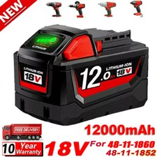 For Milwaukee M18 Lithium 12.0AH Extended Capacity Battery 48-11-1860