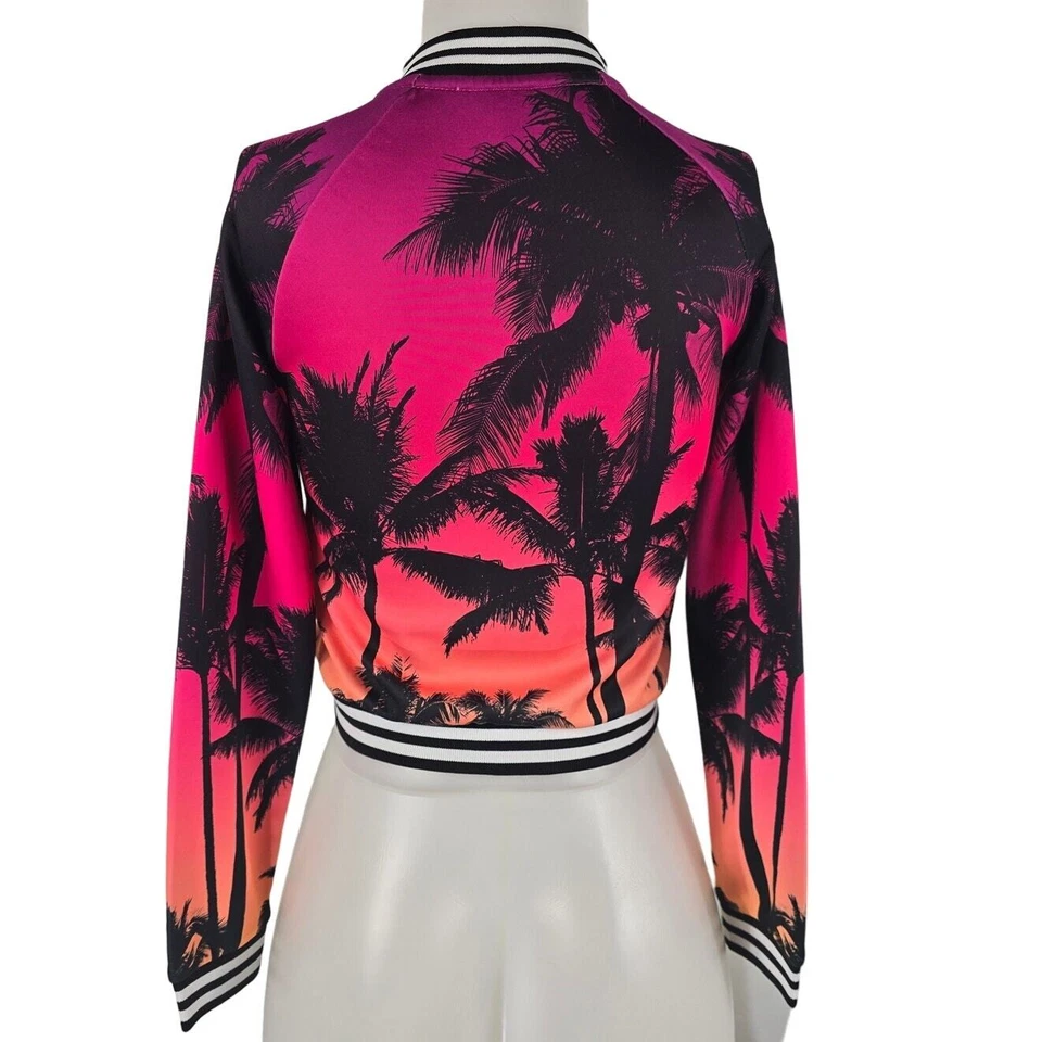 Jaqueta Hurley leve havaiana palmeira zíper completo meninas M - 10-12 - Imagem 3 de 4