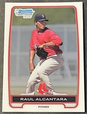 2012 Bowman Chrome Prospects Boston Red Sox Baseball Card #BCP25 Raul Alcantara