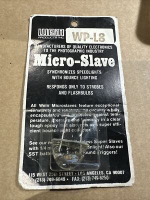 NEW Vintage Wein WP-L8 Photography Flash Micro-Slave H-Connector Made In U.S.A.