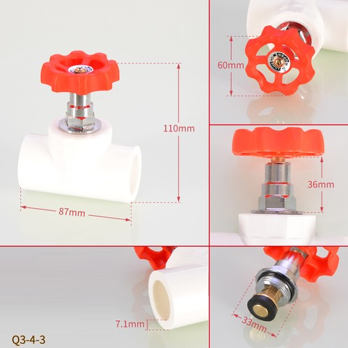PPR Hotmelt Gate Valve Socket Connector Brass Valve Fitting ID 20mm/25mm/32mm - Foto 13 di 20