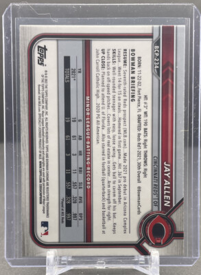 2022 BOWMAN CHROME MEGA BOX MLB #BCP-234 Jay Allen Reds Mojo