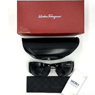 SALVATORE FERRAGAMO 1175-B 555/87 Black Swarovski Crystal  display picture 3