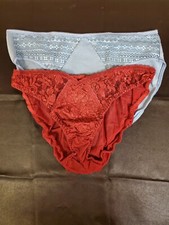Lot of 2 Victoria's Secret Hi-Leg Brief and Vintage Bikini Panties, NWOT, Size L