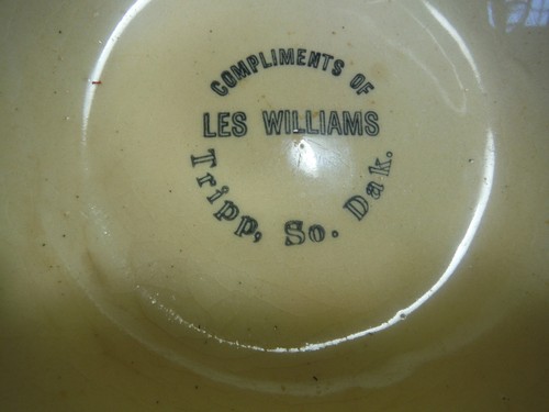 VINTAGE WATT OVEN WARE POTTERY #7 ADVERTISING BOWL TRIPP, SOUTH DAKOTA - Picture 9 of 12