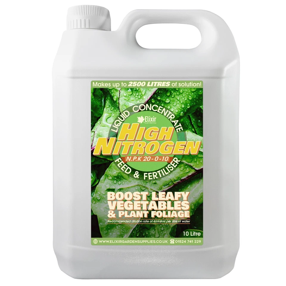 High Nitrogen Flower, Vegetable, Plant & Lawn Food/Fertiliser | 10 Litre Bottle