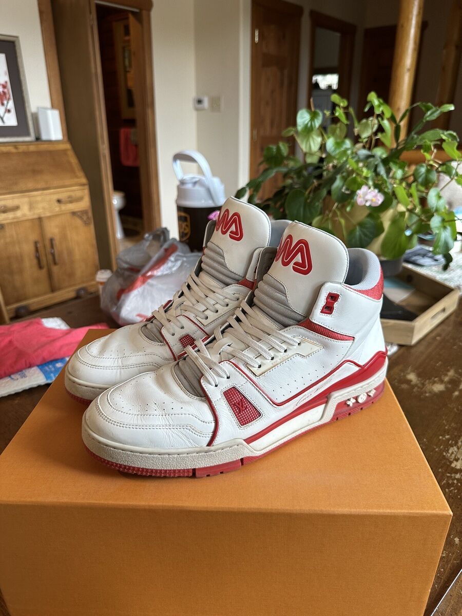 Louis Vuitton LV TRAINER SNEAKER MID TOP W/BOX Men's UK size Louis Vuitton LV TRAINER SNEAKER MID TOP W/BOX Men's UK size