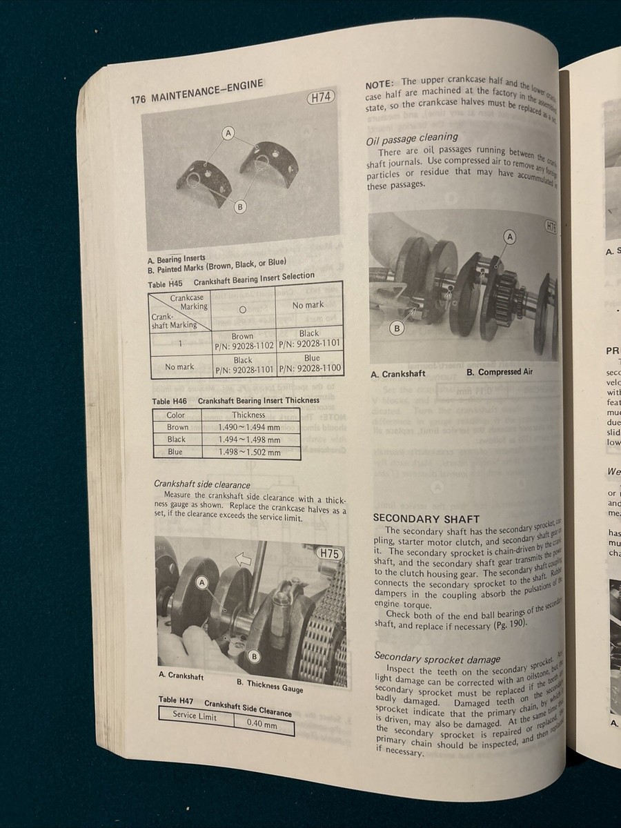 Kawasaki KZ750 Four Motorcycle Service Manual 80 - 88 #99924-1021