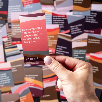 60 tarjetas con versículos bíblicos, cartas de motivación cristiana (Olas)