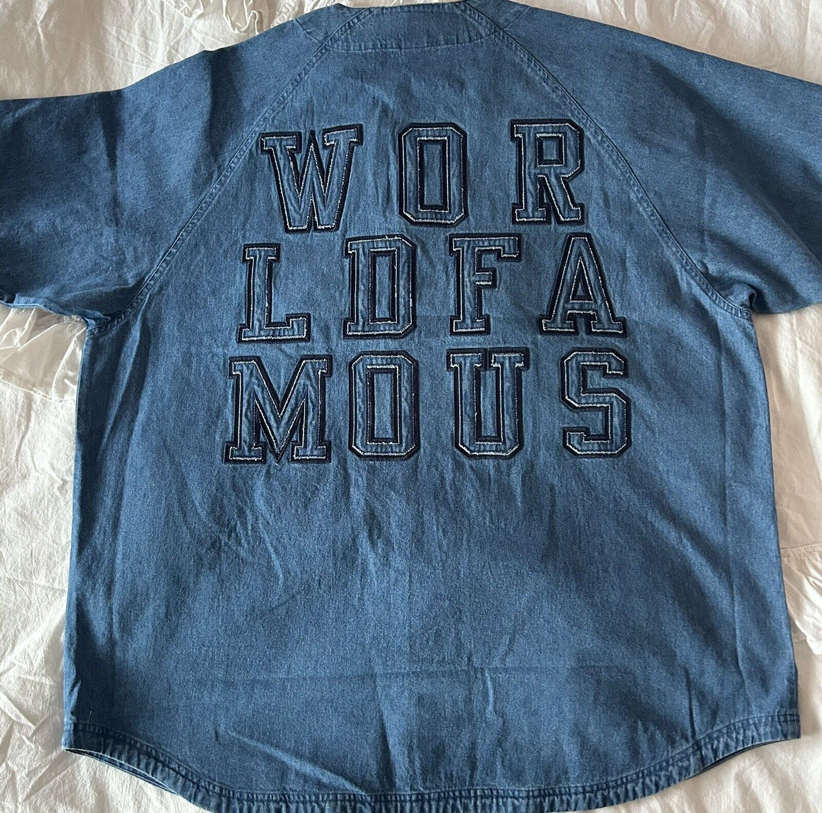 🔥Supreme FW22 Denim Baseball Jersey Denim Size XXL .Sold Out