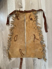 Vintage Bloom Brothers Children Suede Leather Cowboy Costume Chaps NEEDS REPAIR