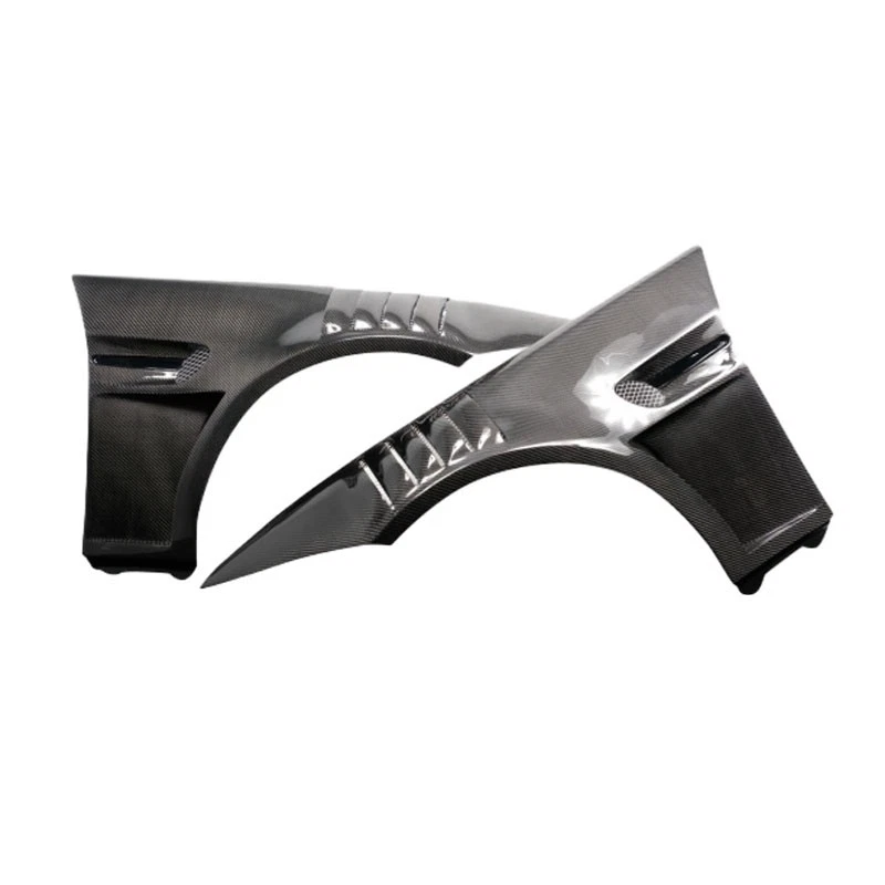 Guardabarros delanteros ventilados de carbono real alas para BMW M3 E92 cupé 2008-2013 par brillante Foto 3 de 4