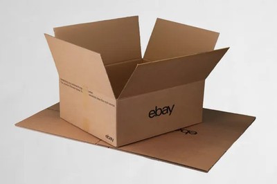 Versandkarton DHL L Faltkarton 562 x 492 x 229 mm 2-wellig eBay Logo