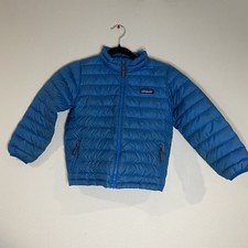 Patagonia 5T Blue Puffer Jacket Down Insulated Full Zip Lightweight