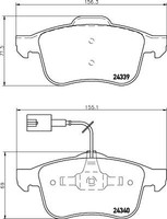 Hella 8DB 355 006-901 Bremsbelagsatz, Scheibenbremse Vorne FüR Alfa Romeo