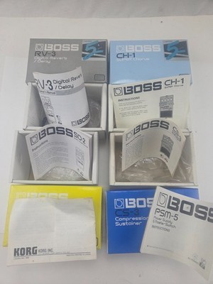 Lot 4 Empty Boss CS-3 SD-2  CS-3 RV-3 Effects Pedal Boxs Only +Extra