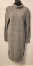 AllSaints Sweater Dress Womens M Gray Roza Jumper Turtleneck Wool Blend NO BELT