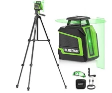 Huepar 360° Laser Level with Tripod 60in, Small Laser, Green Cross Line 