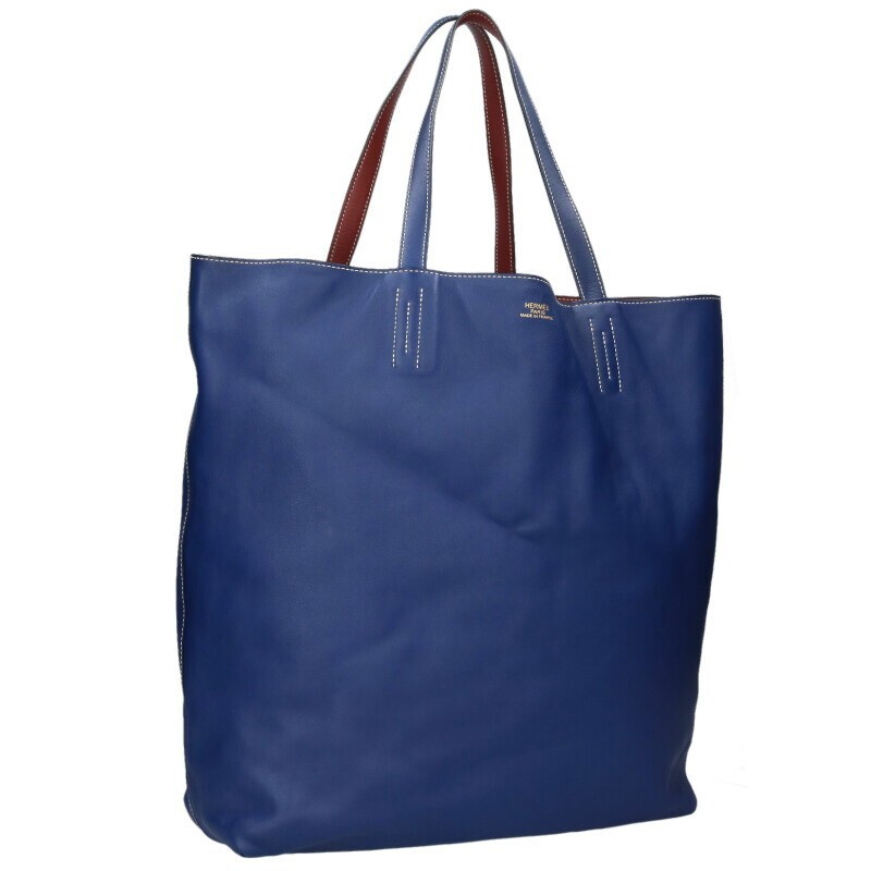 Hermes Double Sens 45 R Engraved Swift Leather Handbag  689801
