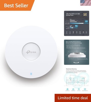 Dual Band Omada WiFi 6 Access Point - 2.5G Port & Free Cloud Management