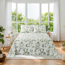 Fadfay Twin 4-Piece 100 Cotton Sheet Set Soft Breathable Luxury Hotel-Quality