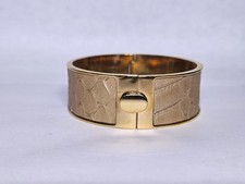 Gold Snake Bangle Gold plated over Rhodium