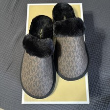 Michael Kors Slippers Women  s US 5, Brown/Blk