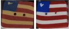 Just Another Button Company United States Flags ceramic needlework embellishment