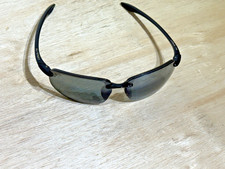 Maui Jim Ho'okipa MJ 407-02 Black Wrap Sunglasses Frames 64 17-130 Grey Lenses