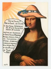 Chrome Postcard  Art Mona Lisa 4x6 So Much Sun Handmade Collage #34/100 Signed