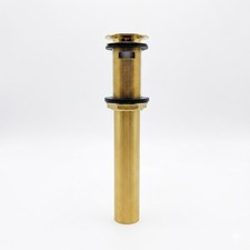 Signature Hardware Extended Press-Type Pop-Up Bathroom Drain w/ Overflow Hole