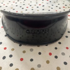 Gucci Black Soft Clam Shell Large Sunglasses Eyeglasses Case
