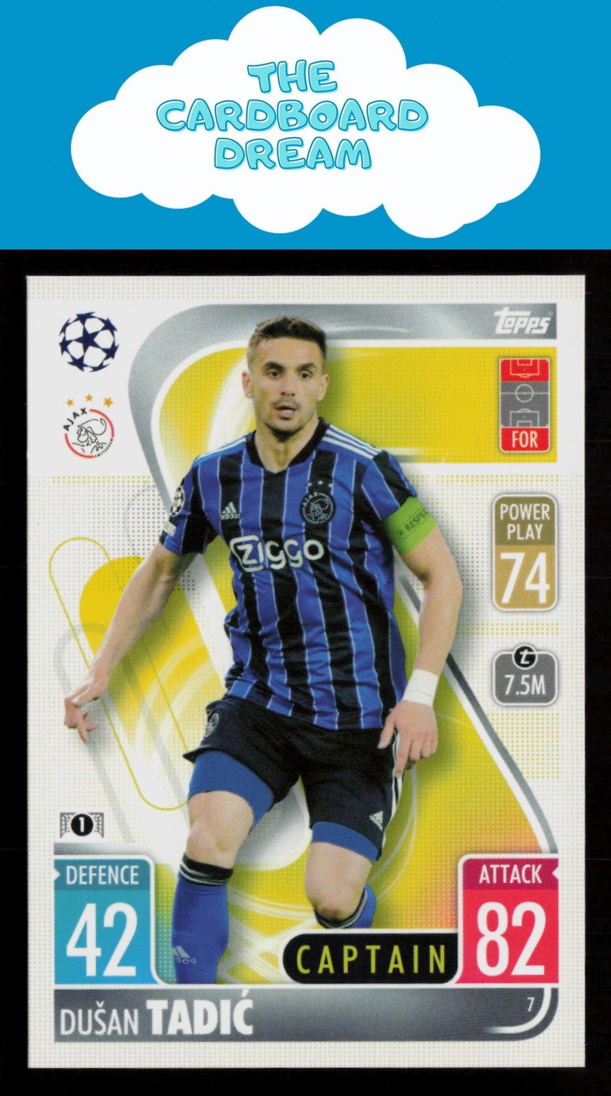 Dusan Tadic 2021-22 Topps Match Attax Champions & Europa League #7 Ajax