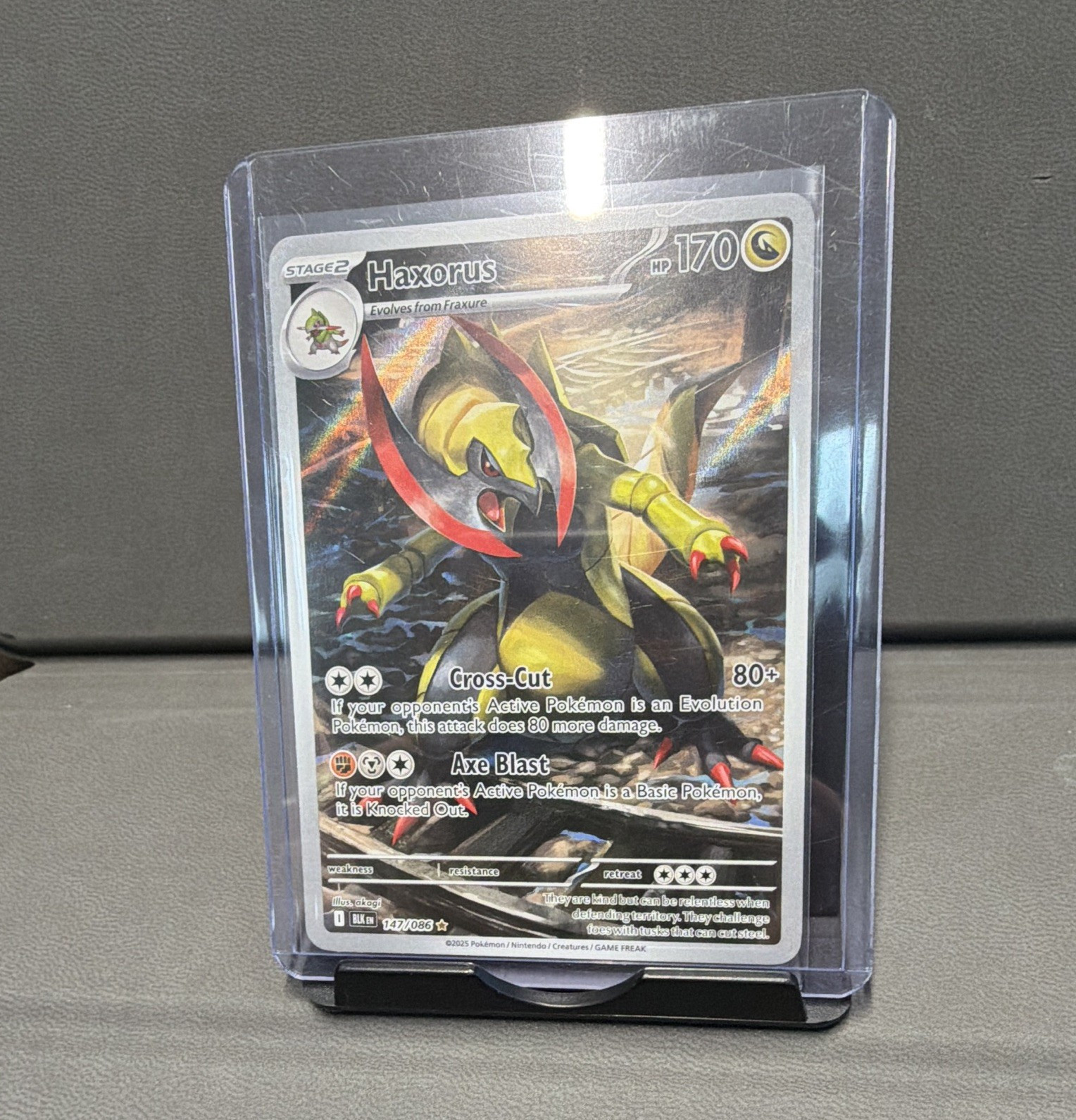 Pokémon TCG Haxorus 147/086 Sv: Black Bolt Holo IR English 170 HP