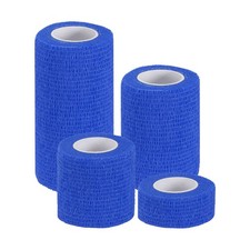 1"/2"/3"/4" 4 Pcs 5 Yard Self Adhesive Bandage Wrap Self Tape Blue