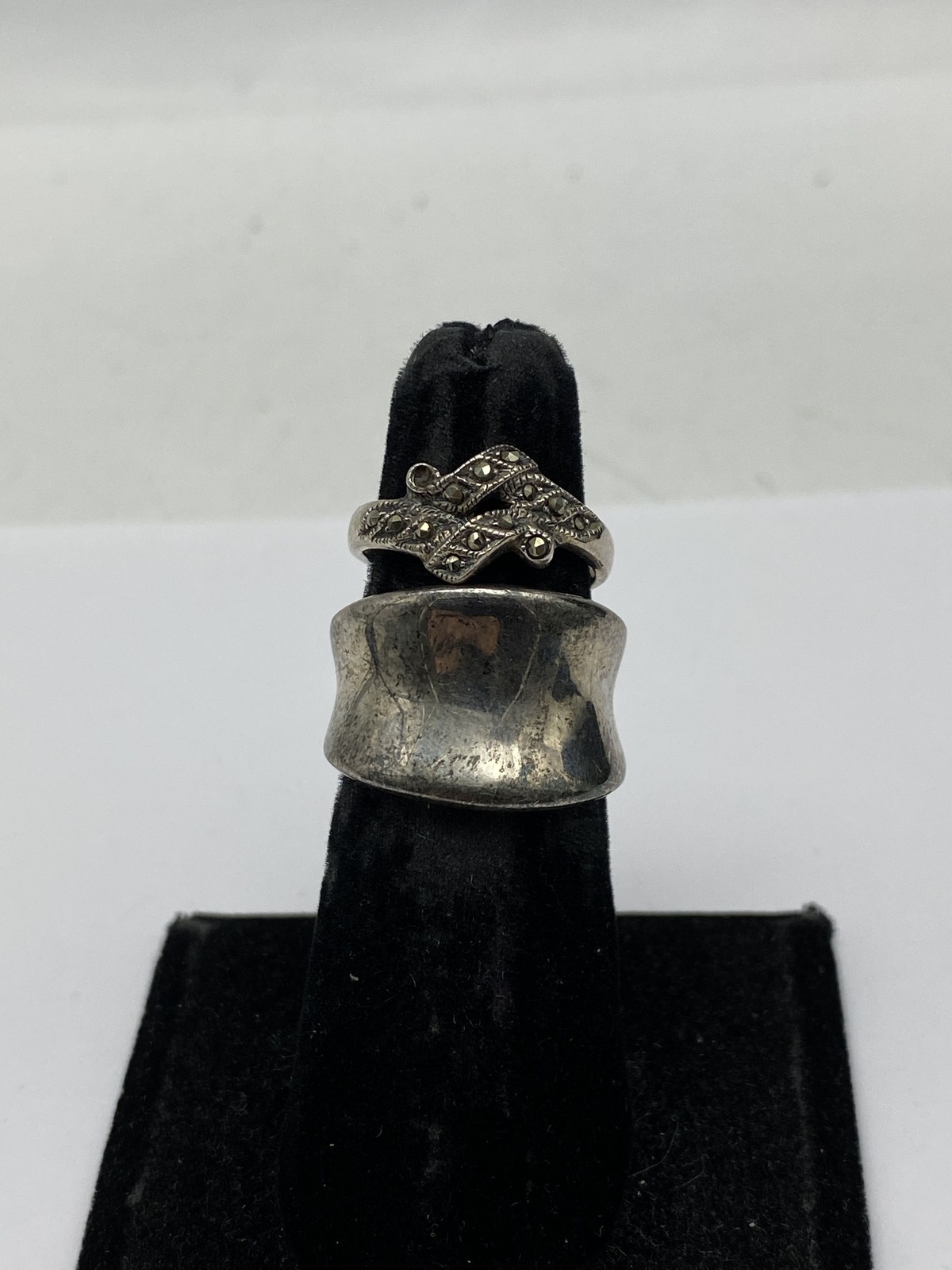 Sterling Silver Assorted Earring/Ring Jewelry Bun… - image 2