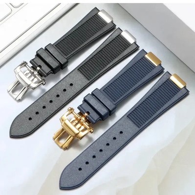 Curved End Rubber Strap for Patek Philippe Nautilus 5711 5712G Men's Watch Band